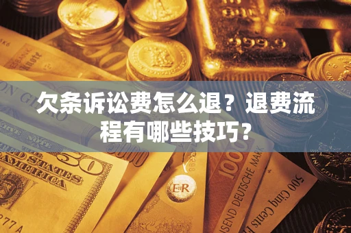 北京欠条诉讼费怎么退？退费流程有哪些技巧？